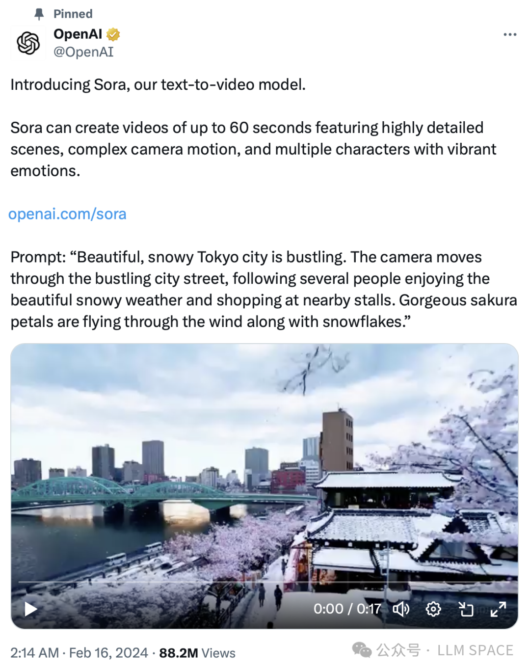 大模型周报 -「春节档特辑精选」：OpenAI首个视频生成模型Sora发布